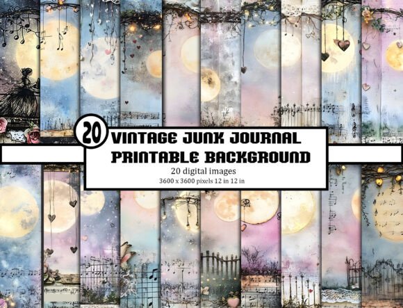 Download VintagJunk Journal Printable Backgrounds - Printable backgrounds Collection