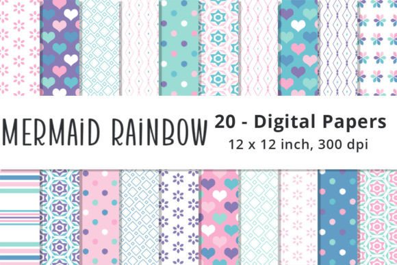 Download Mermaid Rainbow Printable Backgrounds - Printable backgrounds Collection