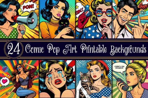 Download Comic Pop Art Printable Backgrounds - Printable backgrounds Collection