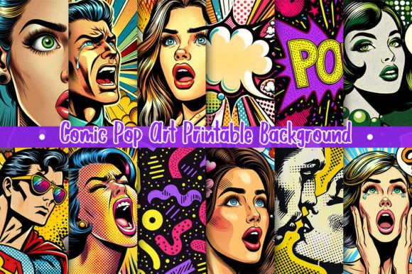 Download Comic Pop Art Printable Backgrounds - Printable backgrounds Collection