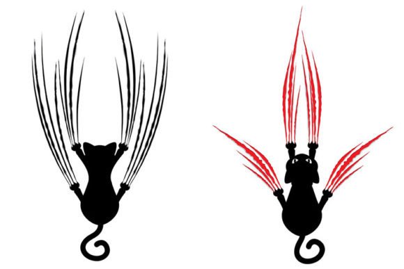 Download Black Cat Silhouette with Scratches - Black cat silhouette Collection